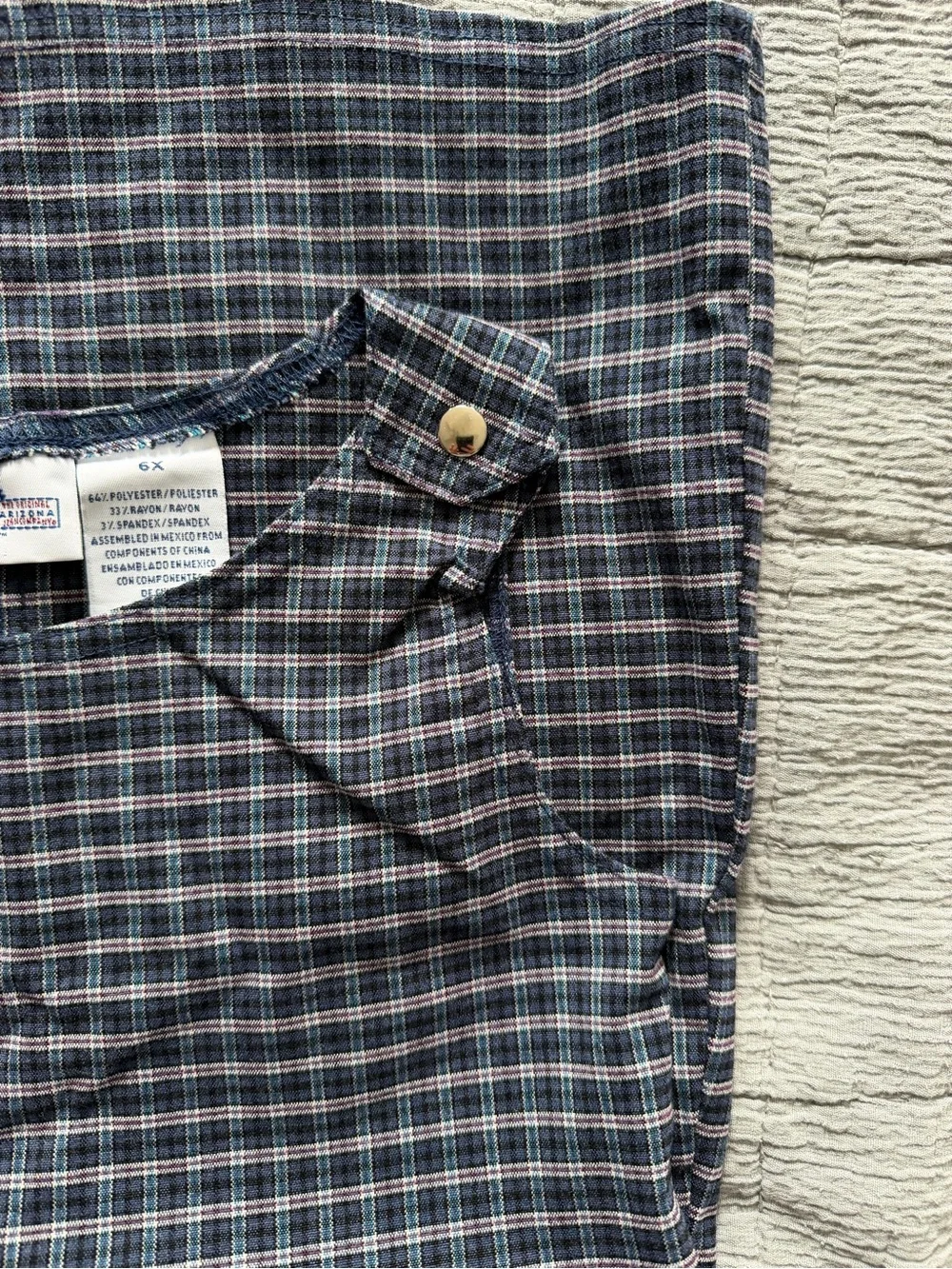 Classic Plaid Shift Dress - Navy